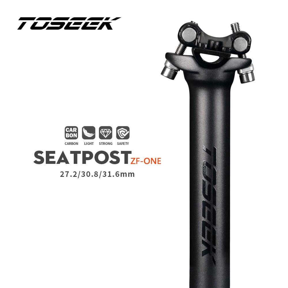 Toseek zf-một Carbon seatpost 27.2/30.8/31.6mm Matte Đen MTB/xe đạp đường trường cốt yên chiều dài 280mm ống yên xe Phụ tùng xe đạp