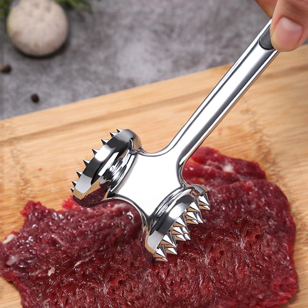 Máy đánh đôi bằng thép không gỉ thịt lợn bít tết bò búa đập mềm thịt mặt terylin, dụng cụ nhà bếp