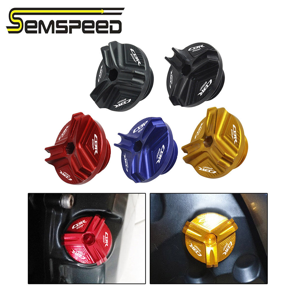CNC For Honda CBR650F CBR650 CBR 650 F 650F 2014-2020 Motorcycle M20 Engine Oil Drain Plug Nut Cover Oil Filler Cap ราคา 468 บาท*ส่งฟรี