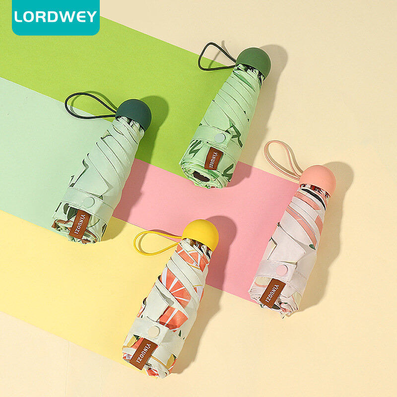 Lordwey ô che nắng hình viên nang trái cây ô che nắng gấp gọn chống tia uv cho nữ ô gấp năm mini