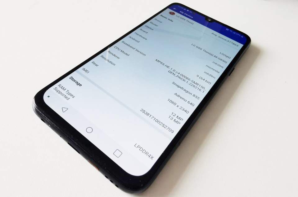Unlocked Original Cellphone LG G8X ThinQ G850UM 6GB 64GB Qualcomm 855 6.4 Inch Mobile Phones · v16