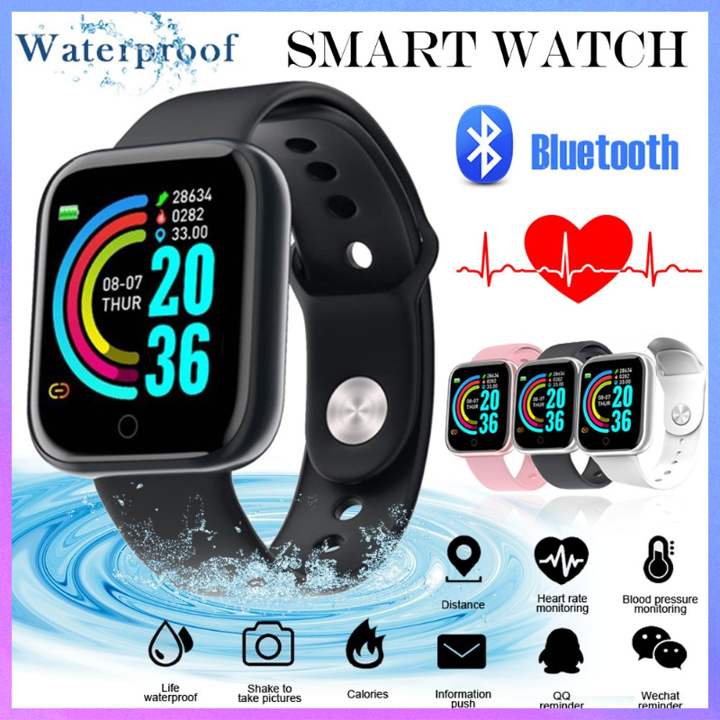 SUNY 【Free Ship】Y68 Sports Smart Watch Waterproof Watches Oxygen/distance/calories/alarm/sleep Monitoring/find Phone Monitor Smartwatch ราคา 29 บาท*ส่งฟรี