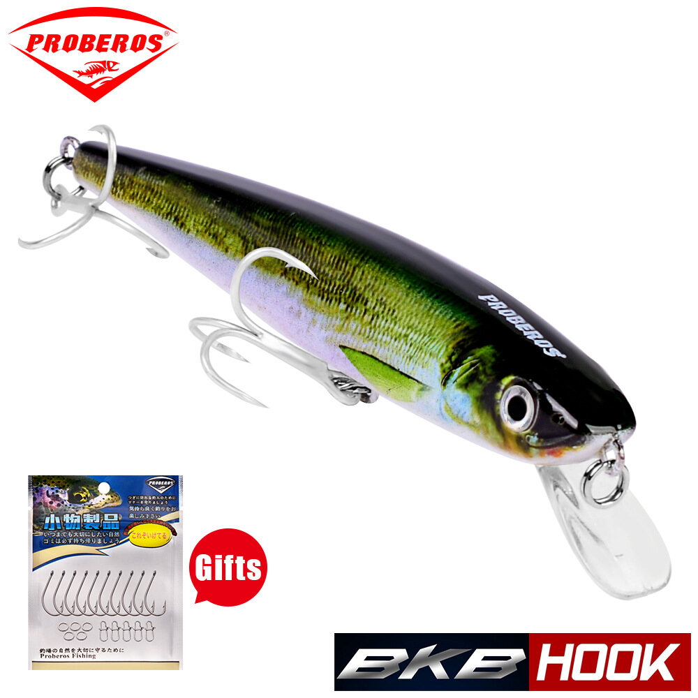 PORBEROS 1PC Mồi Câu Cá 11Cm/11.5G Minnow Mồi Cứng Bionic Mồi Giả Dụng Cụ Câu Cá 6 # BKB Móc Dw447