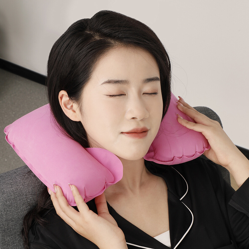 Gối di động ngoài trời gối cổ bơm hơi du lịch gối hơi du lịch hình chữ u