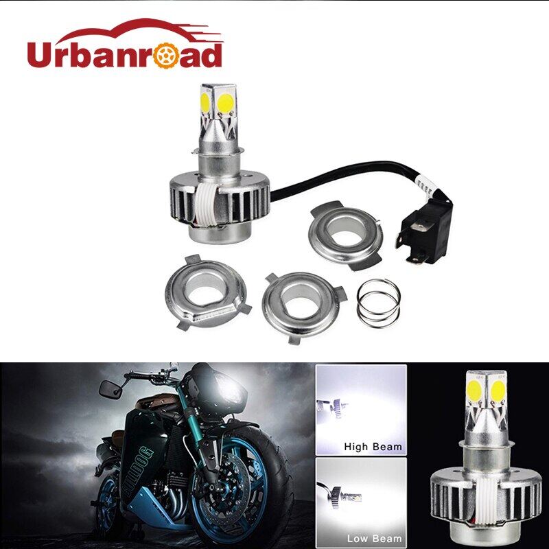 H4 đèn LED cho xe máy siêu trắng sáng 6000K Moto đèn H4 ba20d LED HI lo