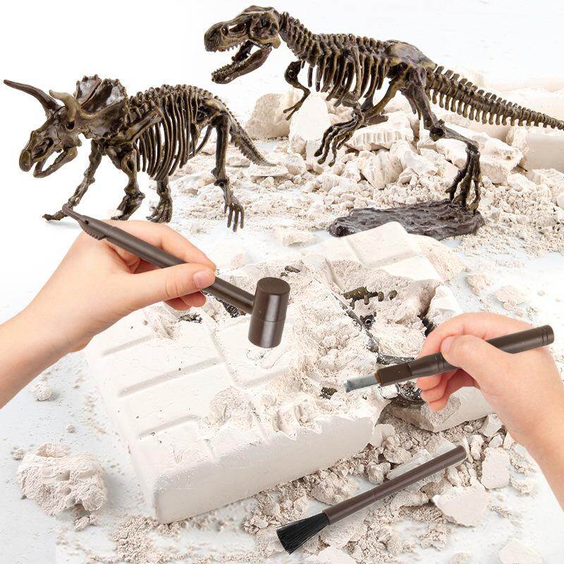 Bộ Xương Khảo Cổ 3D Mô Phỏng Xương Khủng Long Sáng Tạo-Tyrannosaurus,Triceratop,Stegosaurus