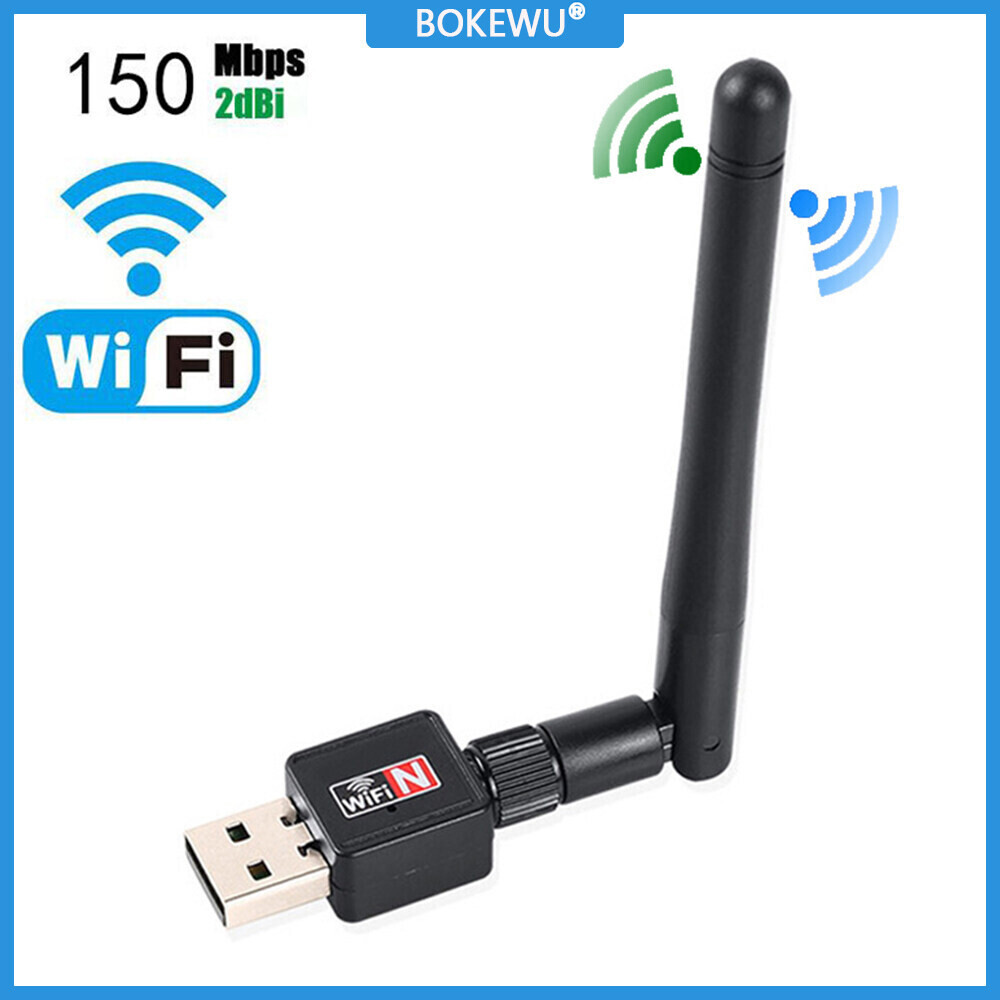 BOKEWU Bộ Chuyển Đổi Wifi USB Thẻ Mạng Không Dây Bộ Thu WiFi USB Wi-Fi MT7601 150Mbps Bộ Chuyển Đổi LAN 802.11n/G/B Không Dây