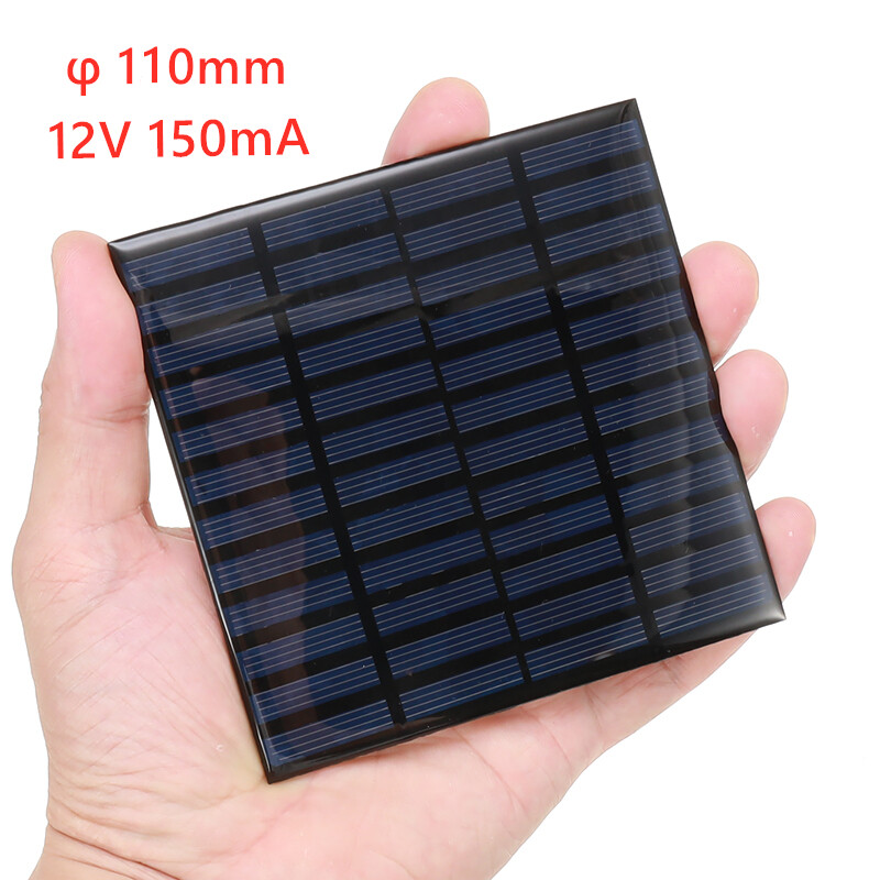 Tấm Pin Năng Lượng Mặt Trời 12V 1.8W DC Mini, Bộ Pin Năng Lượng Mặt Trời DIY Cho Bộ Sạc Pin Điện Thoại Di Động Pin Năng Lượng Mặt Trời Silicon Đa Tinh Thể