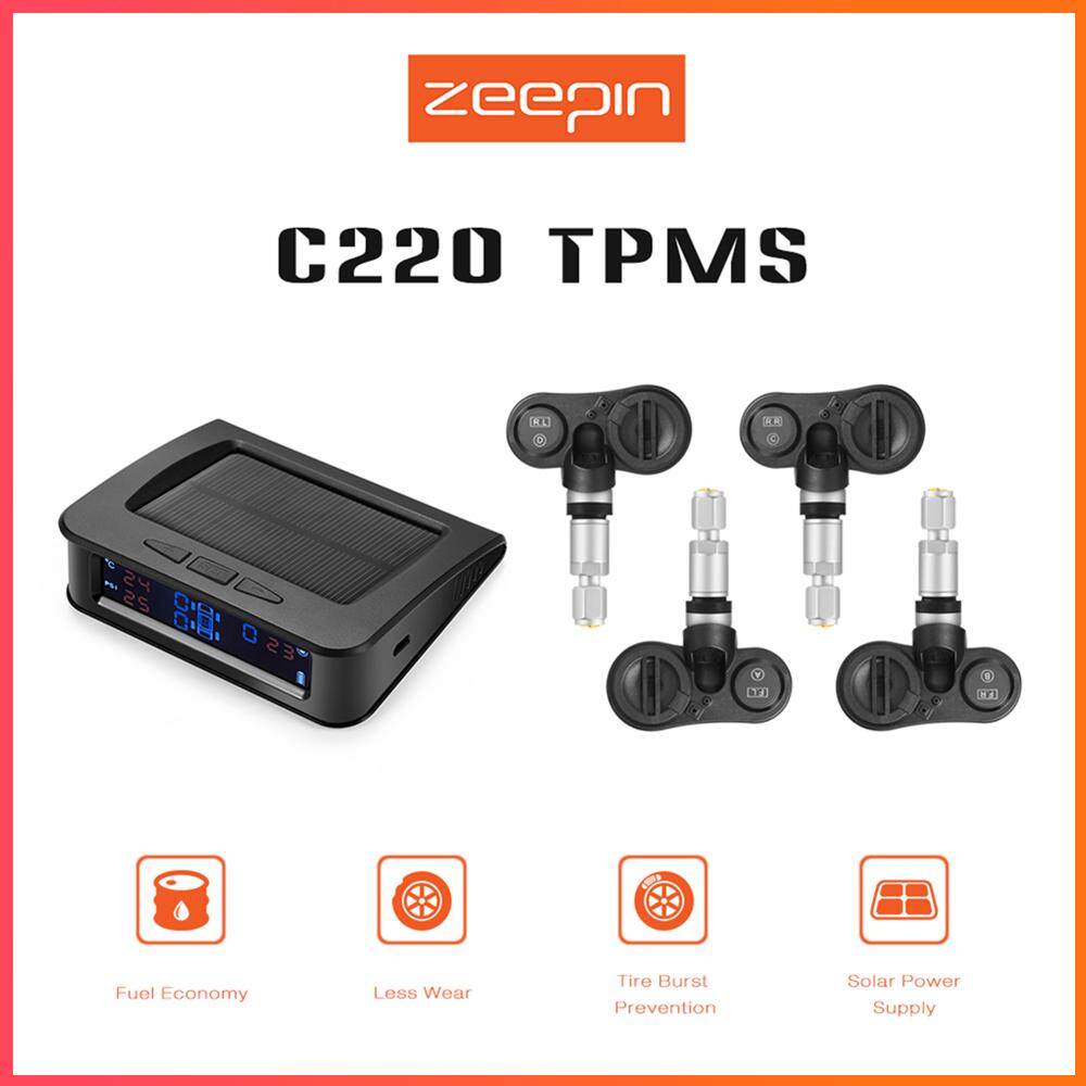 ZEEPIN C220 Solar Powered รถ TPMS ความดันยางระบบควบคุม 4 เซ็นเซอร์ภายใน ZEEPIN C220 Solar Powered รถ TPMS ความดันยางระบบควบคุม 4 เซ็นเซอร์ภายใน