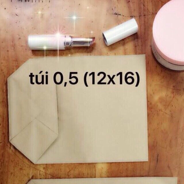 100 túi giấy xi măng gói hàng size nhỏ t0,5 12x16