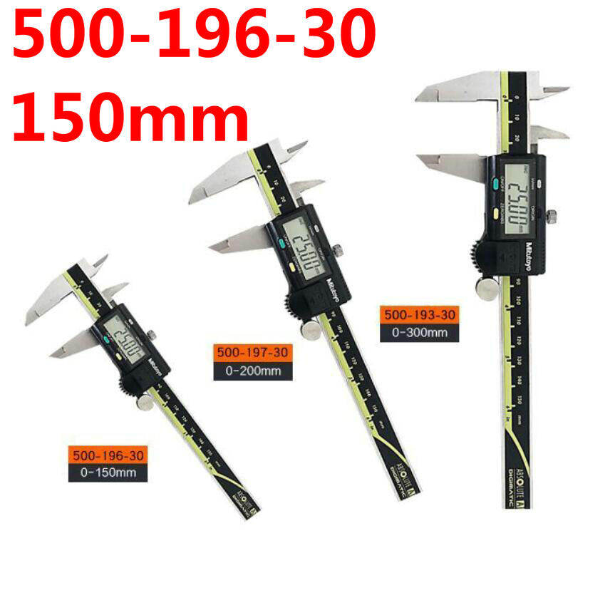 Mitutoyo thước cặp 6 inch 0-150mm 500-196-30 thước cặp vecnê lcd kỹ thuật số dụng cụ đo điện tử bằng thép không gỉ