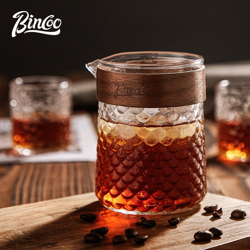 Bincoo bình pha cà phê bằng tay cốc cà phê thủy tinh bộ bình rót cầm tay