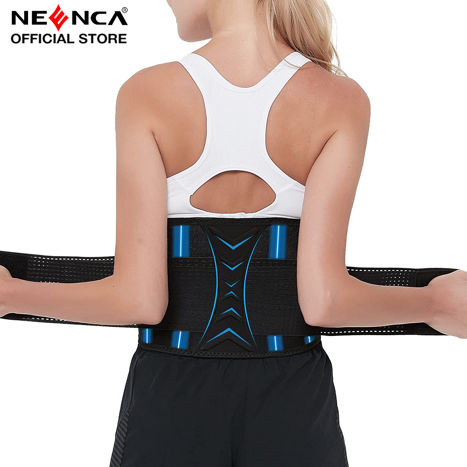 Neenca đai hỗ trợ thắt lưng cho nam nữ đai thắt lưng giảm đau lưng có dây đai hỗ trợ thắt lưng thoáng khí cho đau thần kinh tọa, vẹo cột sống