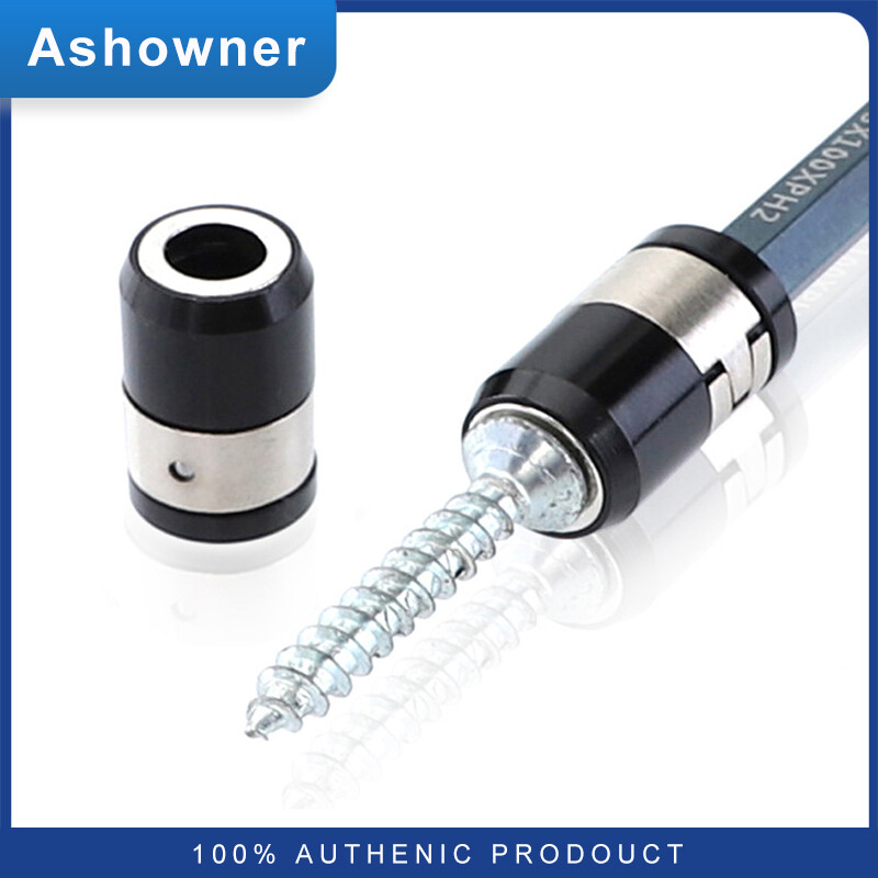 Ashowner vòng nam châm thông dụng, mũi tua vít kim loại 1/4 inch vòng từ tính mũi khoan chống ăn mòn thân 6.35mm vòng nam châm mạnh mẽ