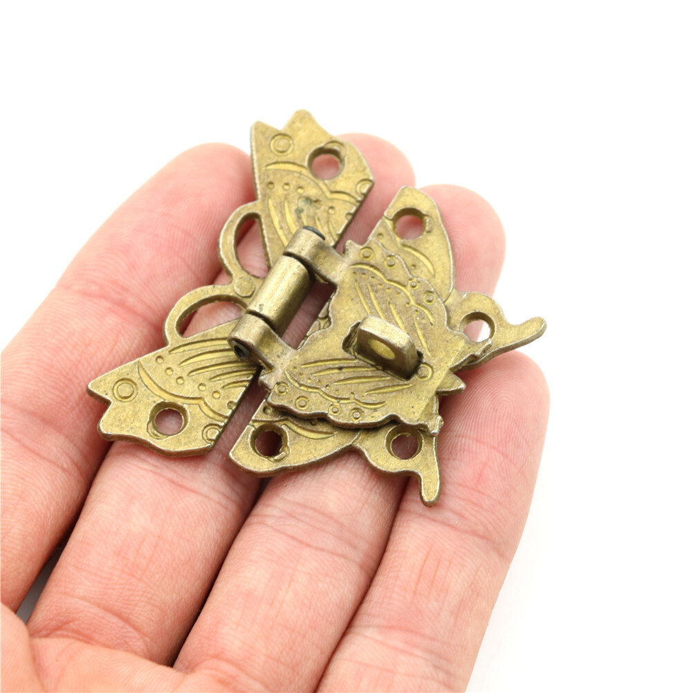 30pcs Antique Bronze Iron Padlock Hasp Hook Lock For Mini Jewelry Wooden Box