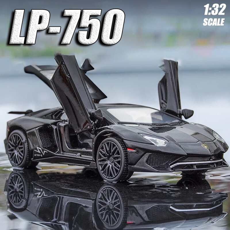 【RUM】 1:32 Mô Hình Lamborghini LP750-4 Xe Hợp Kim Có Hiệu Ứng Âm Thanh Và Ánh Sáng Cửa, Mui Xe Và Cốp Xe Có Thể Mở Đồ Chơi Trẻ Em Đồ Chơi Sưu Tập Quà Tặng Cho Bé Trai Kéo Lại