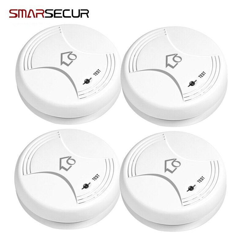 Máy dò khói không dây 433MHz Cảm biến báo động di động cho hệ thống báo động bảng điều khiển S4 S3B G90B Plus S2W