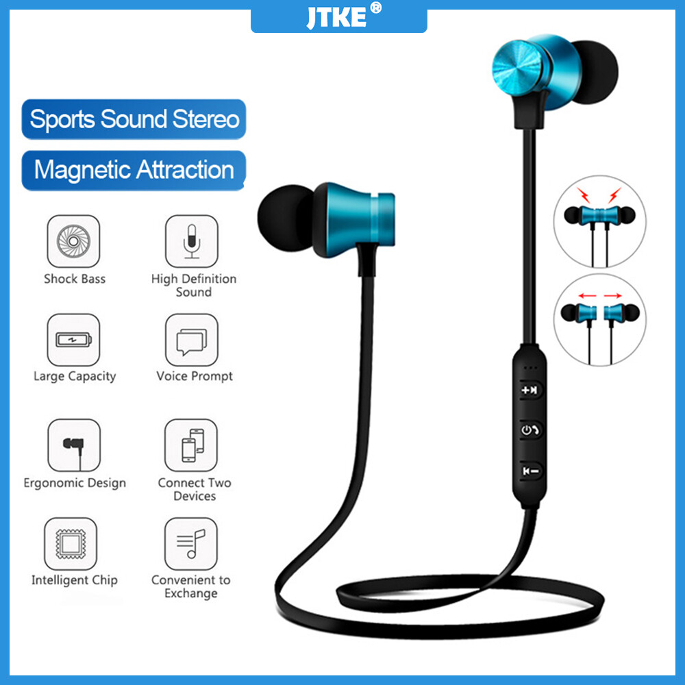 Tai Nghe Không Dây JTKE Bluetooth 4.2, Tai Nghe Thể Thao Âm Thanh Nổi, Tai Nghe Bluetooth Không Dây Cho iPhone Samsung Xiaomi Huawei