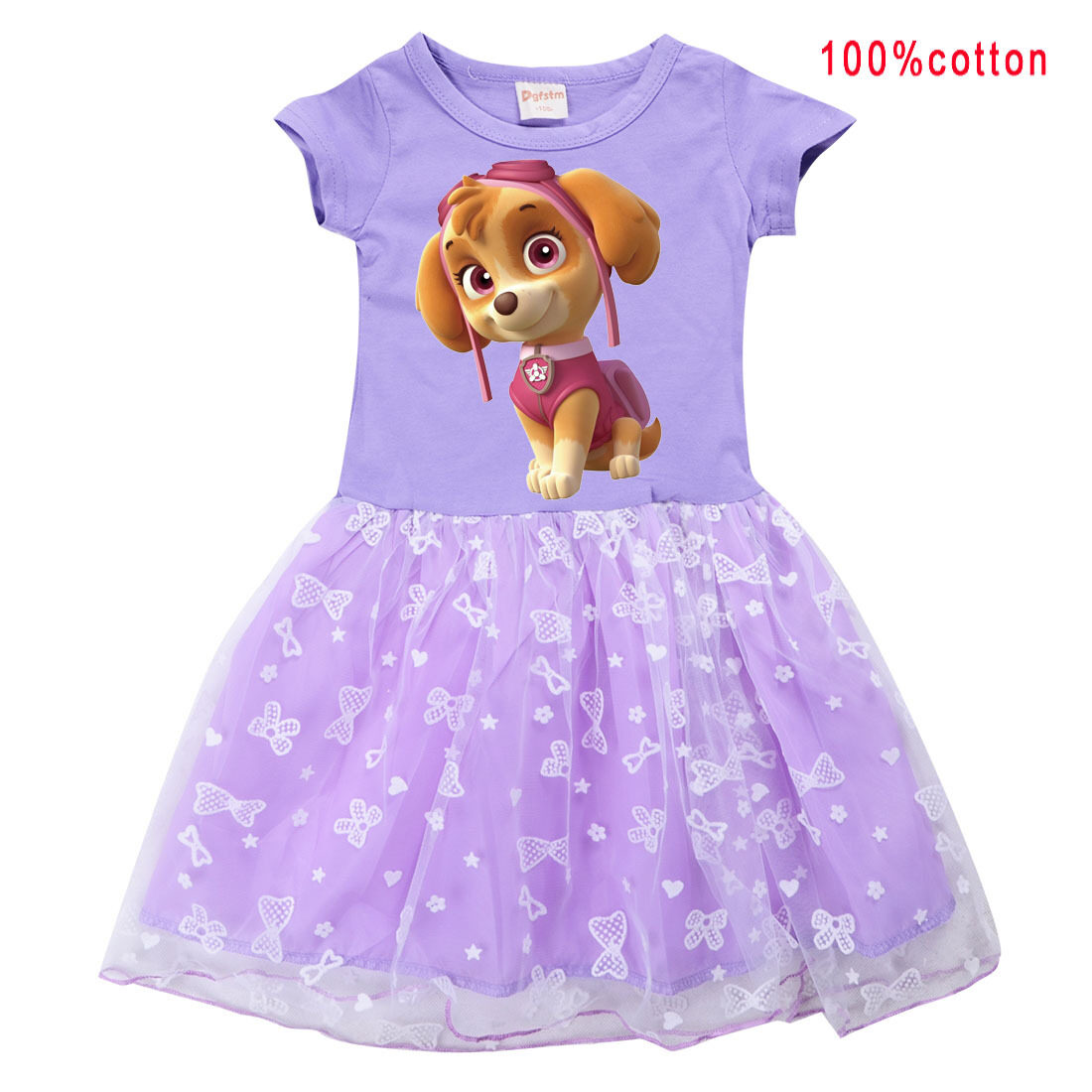 Paw Patrol Clothing Girls Dresses Kids Summer Cotton Tops Skye Chase ...