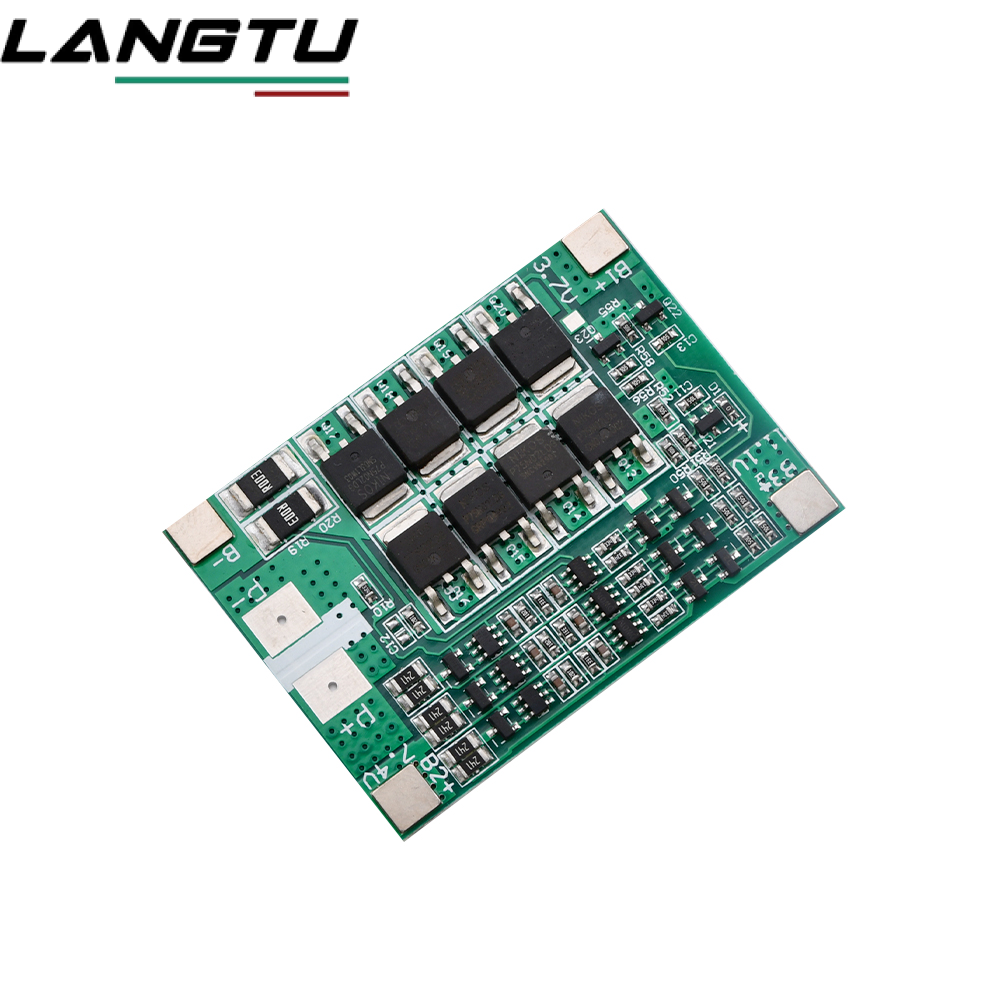 Langtu bo mạch bảo vệ pin 3s 12v 40a bo mạch bảo vệ bộ sạc pin lithium bo mạch pcb bms có sạc cân bằng