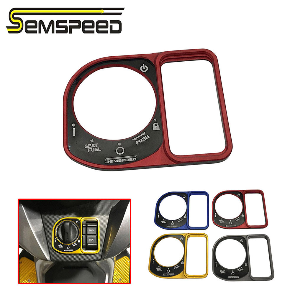 SEMSPEED Motorcycle Switch Electric Door Button Lock Cover Guard Protector For Honda PCX150 PCX 150 125 2018 2019 2020 ราคา 485 บาท*ส่งฟรี