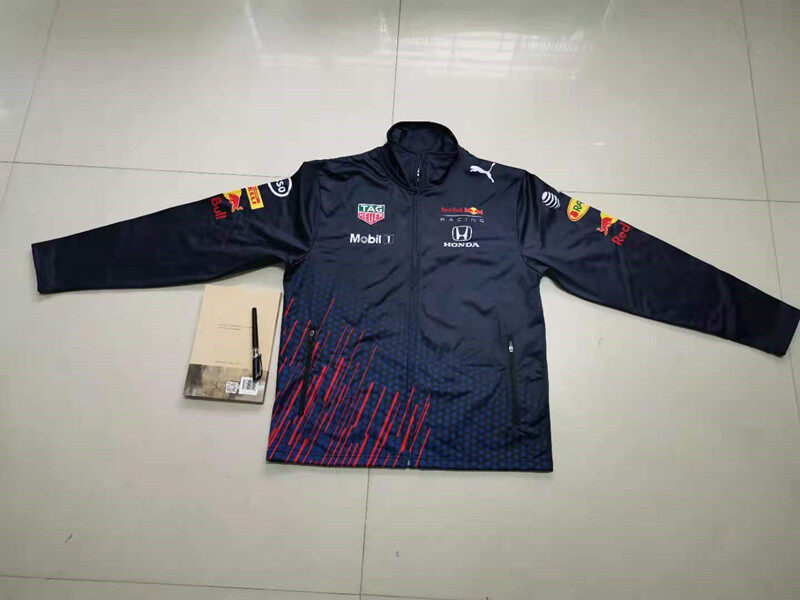 Bộ Đồ Đua F1 Red Bull Mới 2021, Áo Khoác Lông Cừu Có Khóa Kéo Cổ Đứng Của Nam