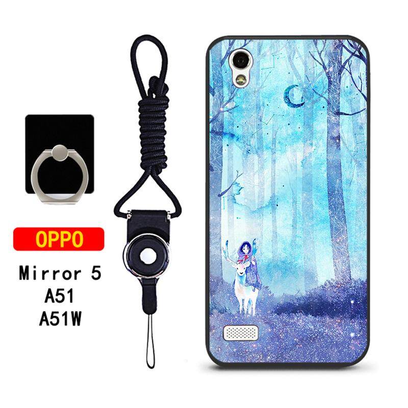 Ốp Điện Thoại OPPO, Ốp Lưng Sơn Silicon Mềm, Dùng Cho OPPO Mirror 5 OPPO A51 / A51T / A51W/A51F, Có Dây Và Vòng Giữ Miễn Phí