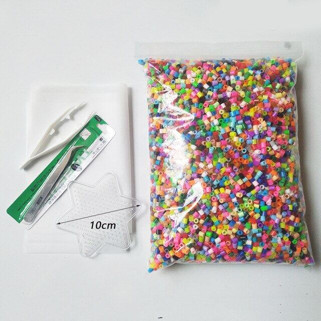 500G 8000Pcs 5Mm ลูกปัด Hama (1แม่แบบ + 3 IronPaper + 2แหนบ) Mini ฟิวส์ฮามาลูกปัด Diy เด็กของเล่นเพื่อการศึกษาจัดส่งฟรี