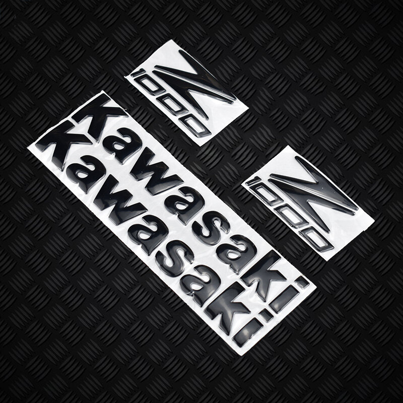 Cho KAWASAKI Z1000 3D Logo Bình Nhiên Liệu Logo Kawasaki Side Sticker Không Thấm Nước Sticker Thư Logo Xe