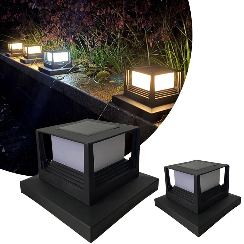 Đèn led năng lượng mặt trời đèn đầu cột năng lượng mặt trời đèn tường ngoài trời cảnh quan sân vườn ip65 chống nước đèn hàng rào ngoài trời trang trí sân vườn