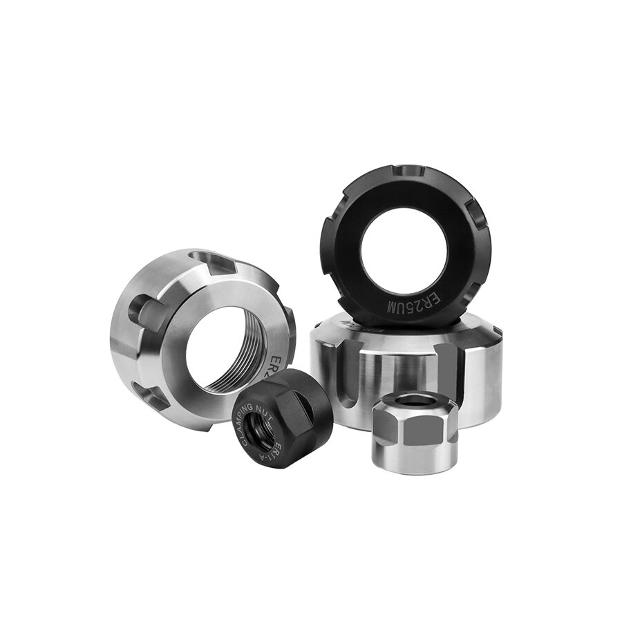 Cnc tool holder er chuck high precision balance nut er8 er11 er16 er20 er25 er32 er40 a m um type lathe engraving machine collet