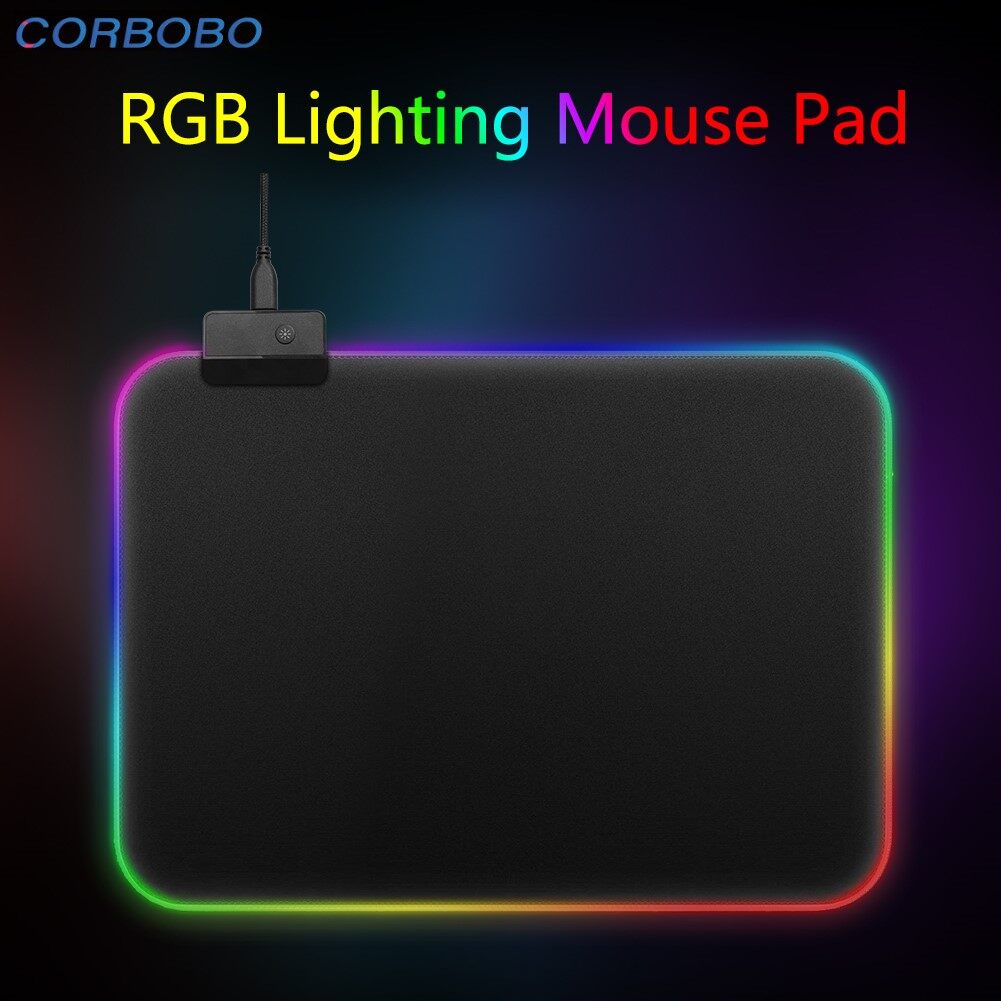 Sạc Nhanh Không Dây RGB Chiếu Sáng Chuột Pad 7 Chế Độ Ánh Sáng Đơn Sắc Mềm Mại Và Có Thể Gập Lại Cho Máy Tính PC Kích Thước Máy Tính Xách Tay: S/M/M