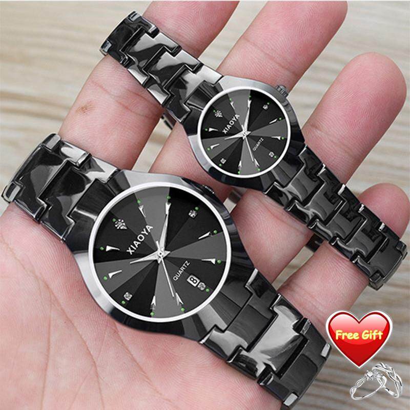 Đồng Hồ Đôi XIAOYA Thời Trang Nam Nữ Đồng Hồ Thạch Anh Đeo Tay Chống Nước Có Lịch Dạ Quang Đơn Giản Cho Cặp Đôi