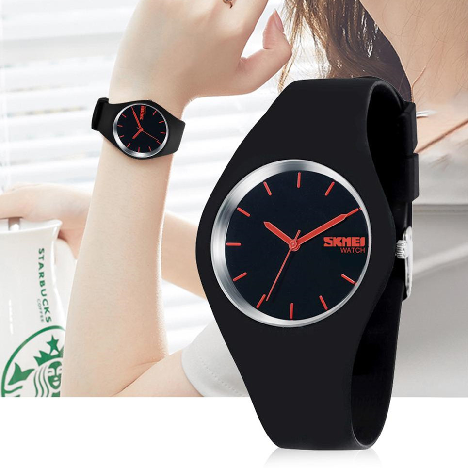 SKMEI Quartz Sport Watches Men Women Fashion Casual Student Silicone Wristwatches For Girls Boys ราคา 253 บาท*ส่งฟรี