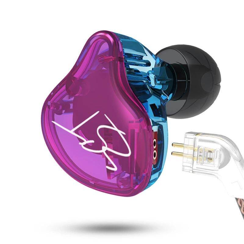 Tai Nghe Tai Nghe KZ ZST DD + BA Bass Nặng HiFi Sắt Cáp Bluetooth Đổi Nhạc Điều Khiển 4 Lõi, ZSN AS10 ES4 EDX ZSTX ZS4 ZS6 ES3