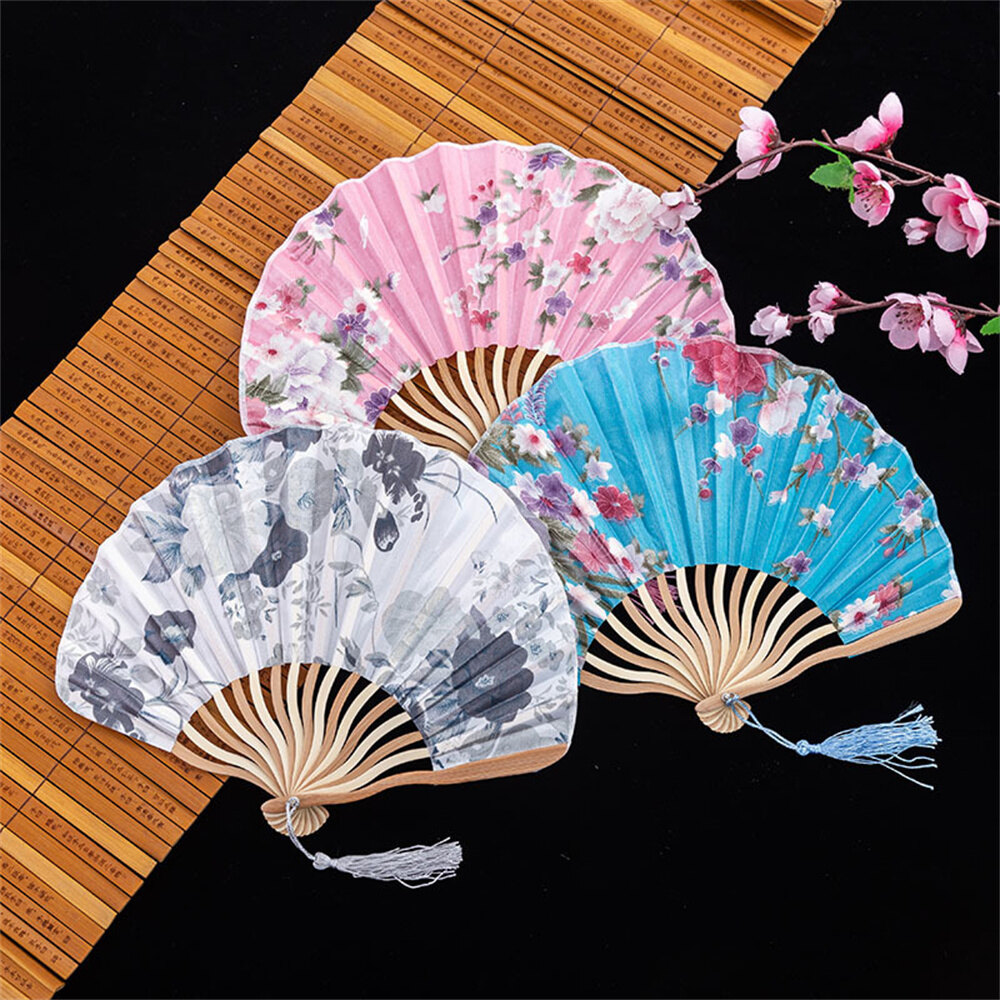Tre người hâm mộ Truyền Thống Trung Quốc người hâm mộ trang trí tiệc cưới phong cách Trung Quốc người hâm mộ cầm tay người hâm mộ Tranh bông hoa người hâm mộ