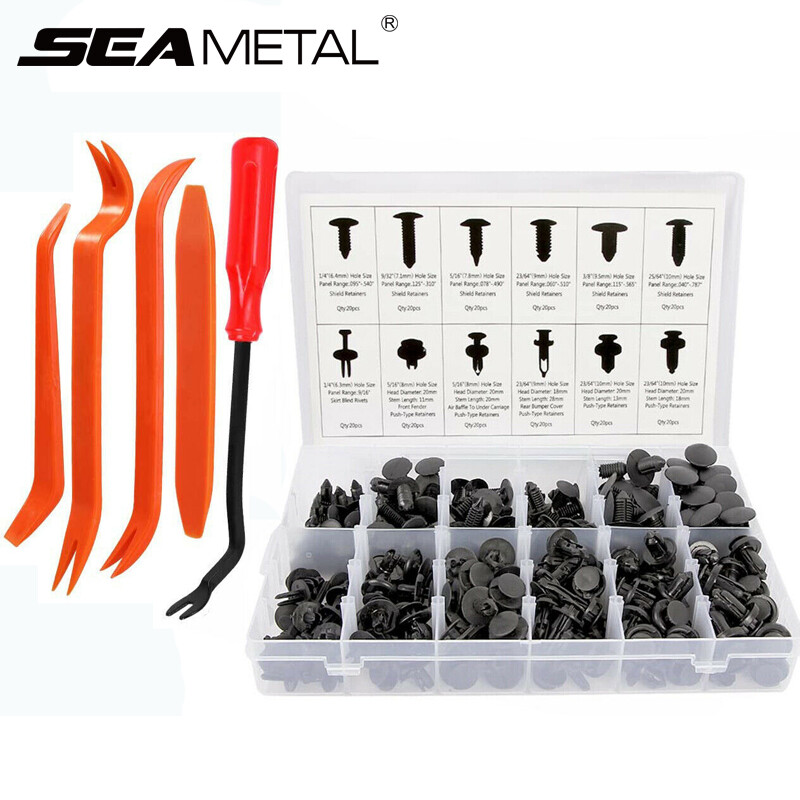 240 Cái Kẹp Xe Hơi Chốt Trang Trí Chắn Bùn Cản Xe, Vít Giữ Đinh Tán Bằng Nhựa