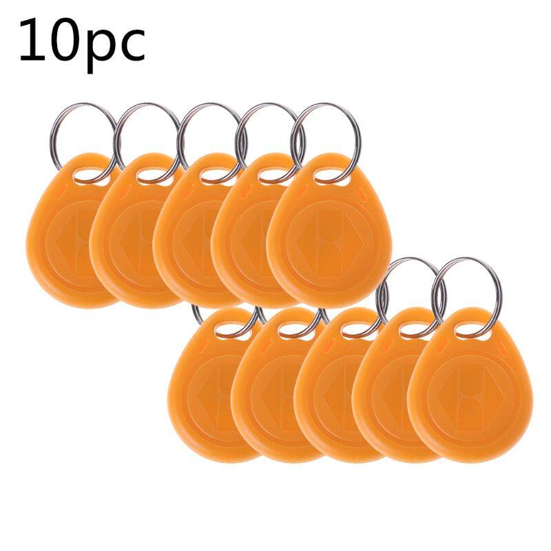 10 Huy Hiệu Trùng Lặp EM4305 T5577 Có Thể Ghi Viết Lại Bản Sao Thẻ RFID 125Khz Llavero Miếng Dán Thẻ