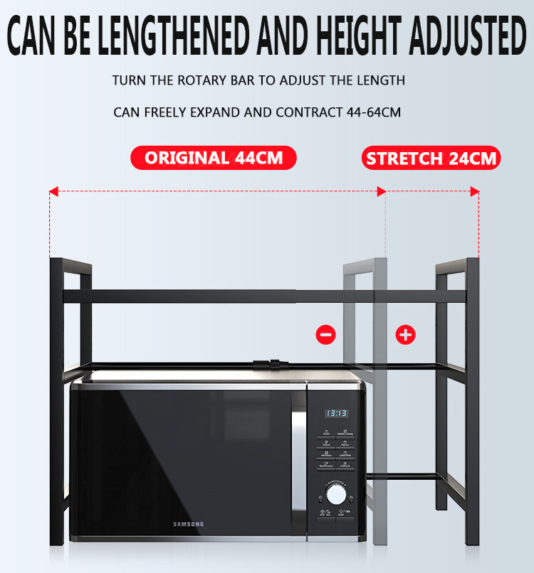 YALEER Microwave Oven Rack Storage 