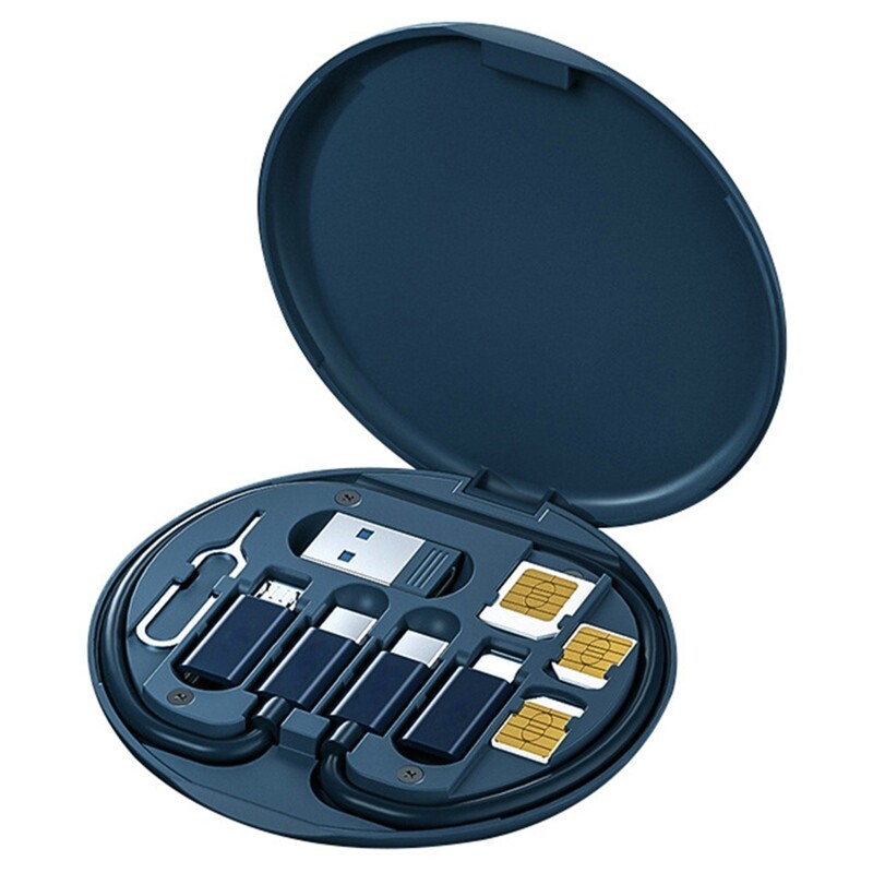 Bộ cáp sạc điện thoại đa năng 5 trong 1 cho 12 pro max xr cáp usb bộ chuyển đổi type c cáp sạc 60w di động