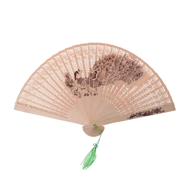 Quạt Cầm Tay Gỗ Đàn Hương Thơm, Quạt Gỗ Thơm Khắc Cho Quà Tặng Tiệc Cưới