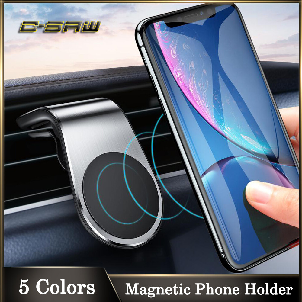 C-SAW Magnetic Xe Điện Thoại Chủ Núi L Loại Clip Phổ Air Vent Magnetic Xe Điện Thoại Chủ Cho Máy Tính Bảng Và iPhone Xaiomi Huawei Samsung OPPO VIVO Điện Thoại Thông Minh