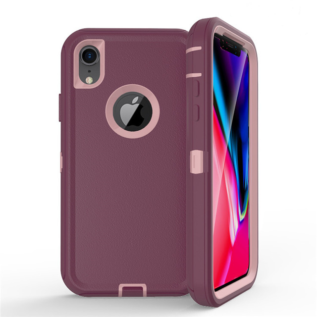 Armor Phone Case For iPhone X XS Max XR 7 8 6 6S Plus Case 3 in 1 Hybrid PC TPU Shockproof Defender Cover for iPhone 11 Pro Max - Image 4