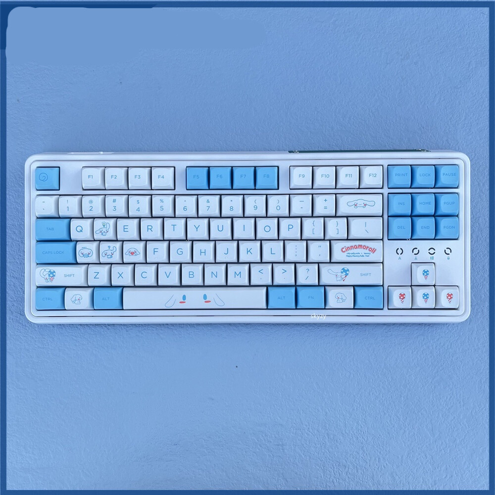124 keys keycaps xda profile cute anime pbt dye-sub mechanical keyboard keycap set