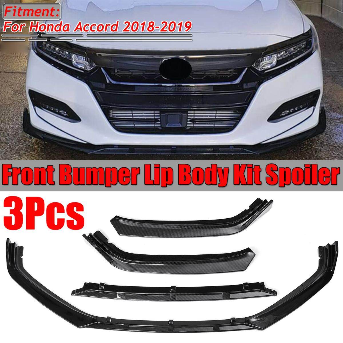 For Honda Accord 10th Gen Sport 2018-2019 Front Bumper Lip Splitter Carbon Style