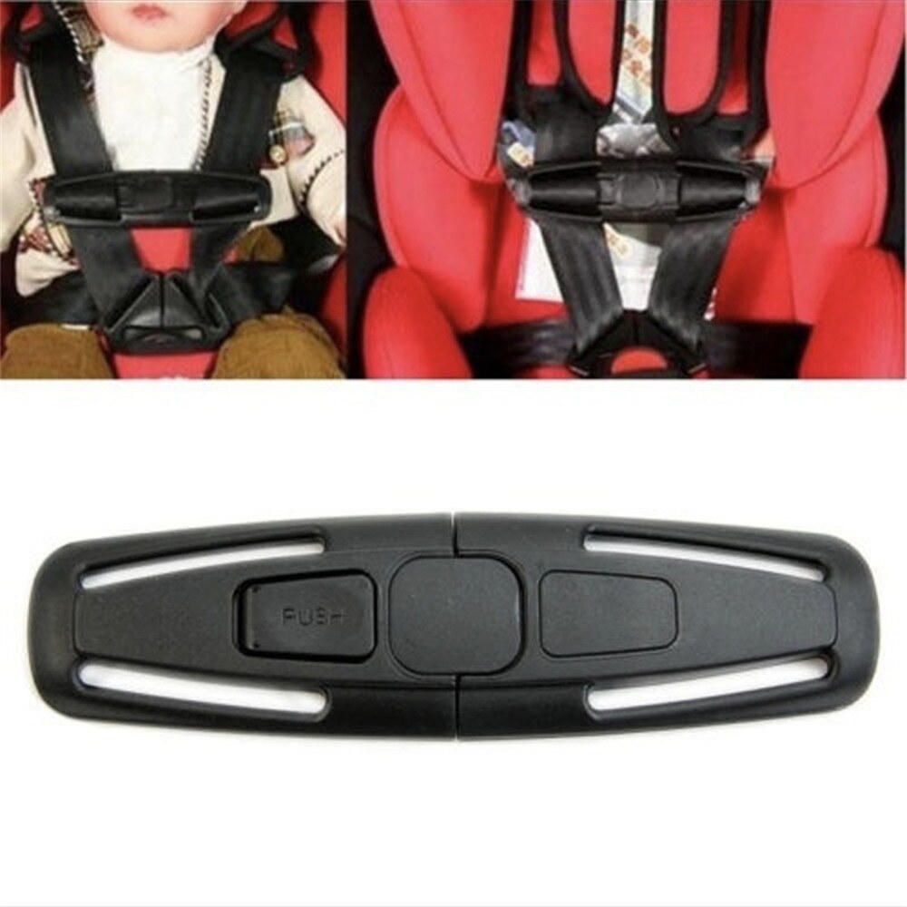 BExYS 1pc Black Car Baby Safety Seat Clip Fixed Lock Buckle Safe Belt