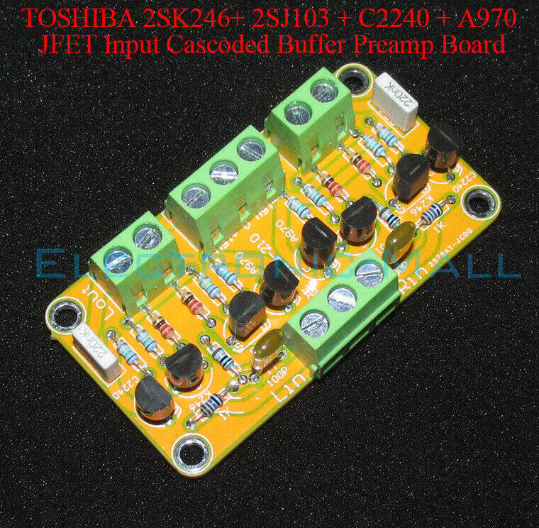 Bảng Mạch Tiền Khuếch Đại Bộ Đệm Mã Hóa Đầu Vào TOSHIBA 2SK246 + 2SJ103 + C2240 + A970 JFET