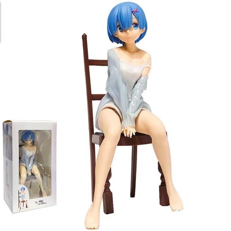 1pcs Re:Life In A Different World From Zero Japanese Anime Character Rem  with Chair Action Figure Toy with Box for Kids Collectible New Year  Birthday Gift for Kids 19cm | Lazada PH