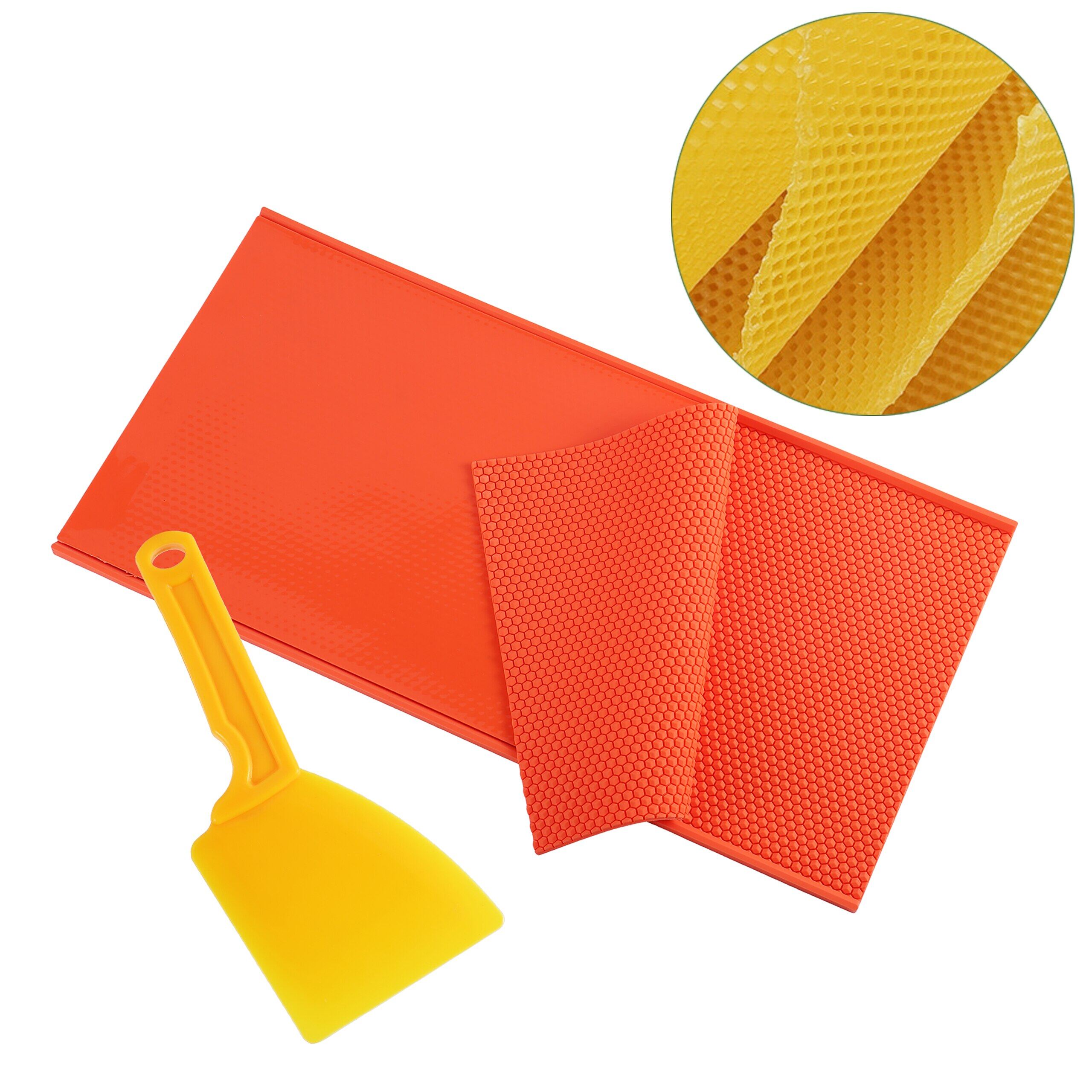 Khuôn Tấm Ép Sáp Ong Khuôn Nền Tổ Ong PVC Mềm Xẻng Tổ Ong Dụng Cụ Nuôi Ong Dụng Cụ Làm Nến Sáp Ong