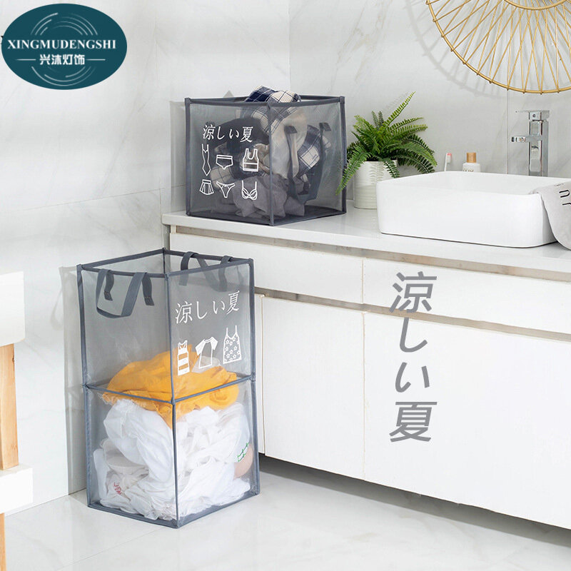 Xmds lưu trữ phòng tắm giỏ giỏ lưới có thể gập lại giỏ giặt giỏ giặt giỏ